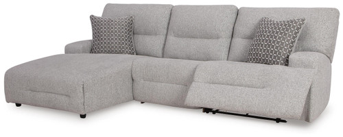 Ashley Acklen Place Pewter 3-Piece Power Reclining Sectional 93605/46/62/79