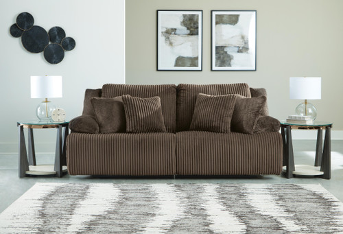 Ashley Top Tier Chocolate 2-Piece Reclining Sectional Loveseat