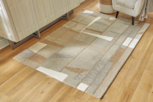 Ashley Abbotton Taupe Gray Caramel 8' x 10' Rug