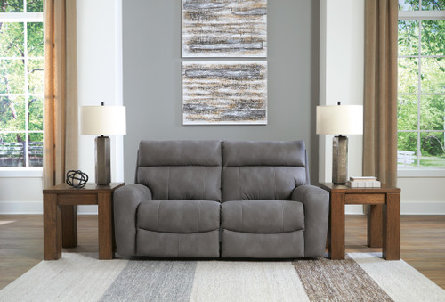 Ashley Next-Gen Durapella Slate 2-Piece Power Reclining Sectional Loveseat