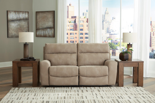 Ashley Next-Gen Durapella Sand 2-Piece Power Reclining Sectional Loveseat