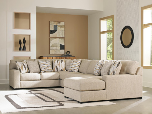 Benchcraft Laurelgrove Pebble 5-Piece Sectional with Chaise 75105/17/34/46/55/77