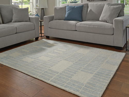 Ashley Dylanton Ivory Blue 5' x 7' Area Rug