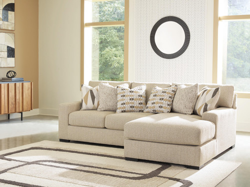 Benchcraft Laurelgrove Pebble 2-Piece Sectional Sofa Chaise