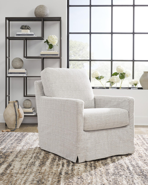 Ashley Nenana Next-Gen Nuvella Stone Swivel Glider Accent Chair