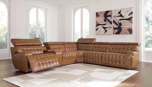 Ashley Temmpton Chocolate 6-Piece Power Reclining Sectional