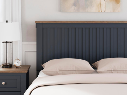 Ashley Landocken Brown Blue Queen Panel Headboard