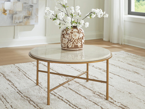 Ashley Alben Antique Gold Coffee Table