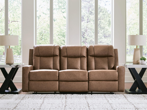 Benchcraft Mackmenville Caramel Reclining Sofa