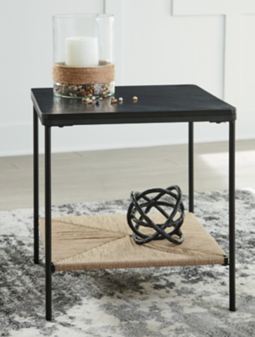 Ashley Minrich Black Natural Accent Table