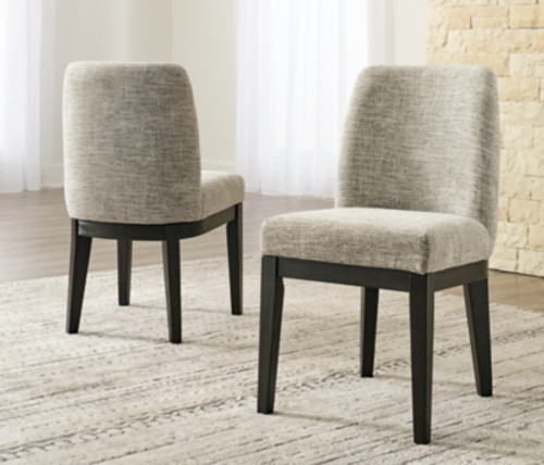 Ashley Burkhaus Beige Dark Brown Dining Chair (Set of 2)