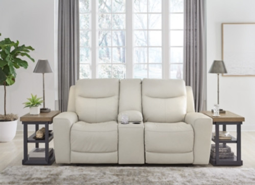 Ashley Mindanao Coconut Power Reclining Loveseat with Console