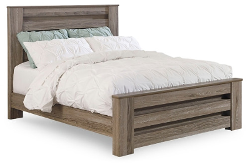 Ashley Zelen Warm Gray Queen Panel Bed