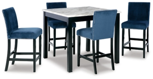 Ashley Cranderlyn Multi Counter Height Dining Table and Bar Stools (Set of 5)