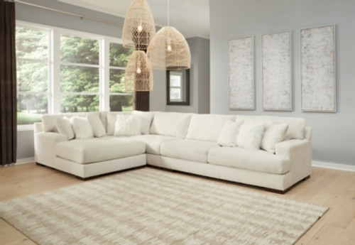 Ashley Zada Ivory 4-Piece Sectional with Chaise  Left Arm