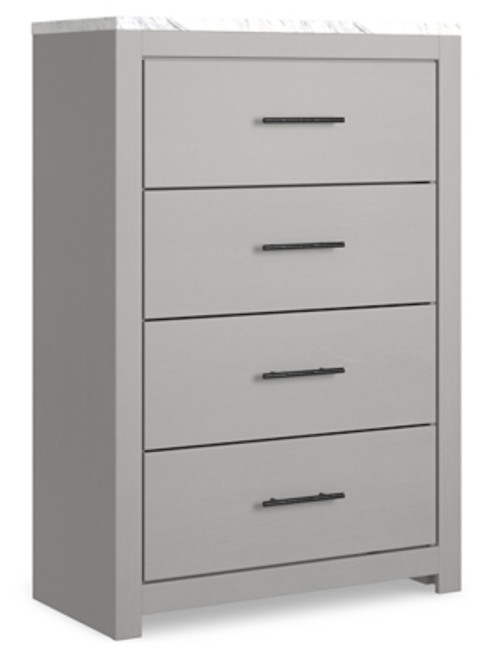 Ashley Cottonburg Light Gray White Chest of Drawers