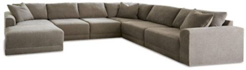 Benchcraft Raeanna Storm 6-Piece Sectional with Chaise 14603/17/46(3)/64/77