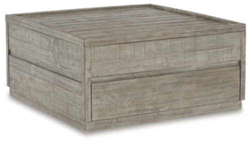 Ashley Krystanza Weathered Gray Lift Top Coffee Table