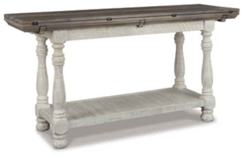 Ashley Havalance Gray White Sofa/Console Table
