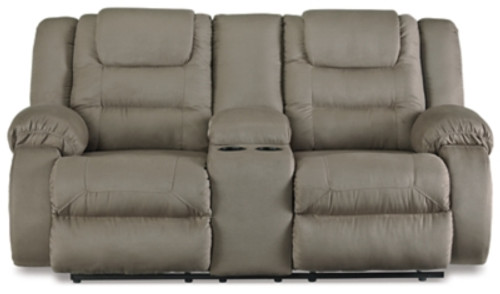Ashley McCade Cobblestone Reclining Loveseat with Console