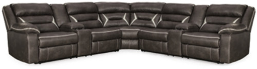 Ashley Kincord Midnight 3-Piece Power Reclining Sectional  Right Arm