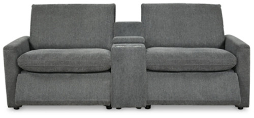 Ashley Hartsdale Granite 3-Piece Power Reclining Sectional Loveseat with Console