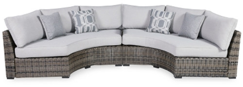 Ashley Harbor Court Gray 2-Piece Outdoor Sectional