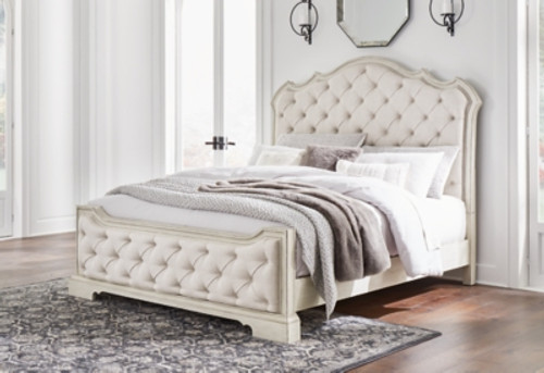 Ashley Arlendyne Antique White King Upholstered Bed