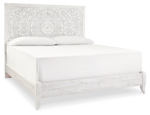 Ashley Paxberry Whitewash King Panel Bed