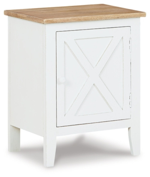 Ashley Gylesburg White Brown Accent Cabinet