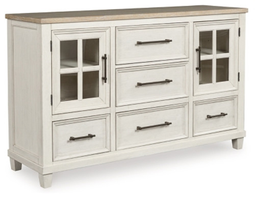 Benchcraft Shaybrock Antique White Brown Dresser