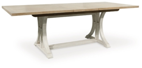 Benchcraft Shaybrock Antique White Brown Dining Extension Table
