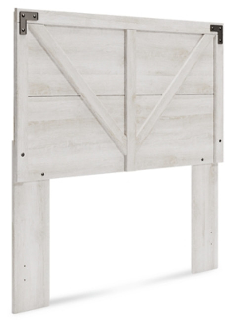 Ashley Shawburn Whitewash Full Crossbuck Panel Headboard