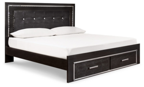 Ashley Kaydell Black King Panel Bed with Storage