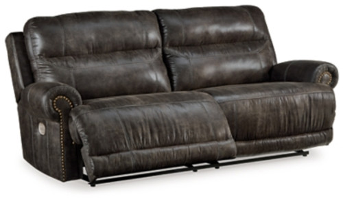 Ashley Grearview Charcoal Power Reclining Sofa