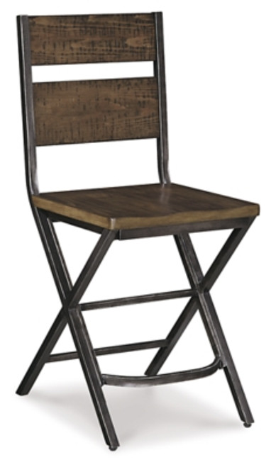 Ashley Kavara Medium Brown Counter Height Bar Stool (Set of 2)