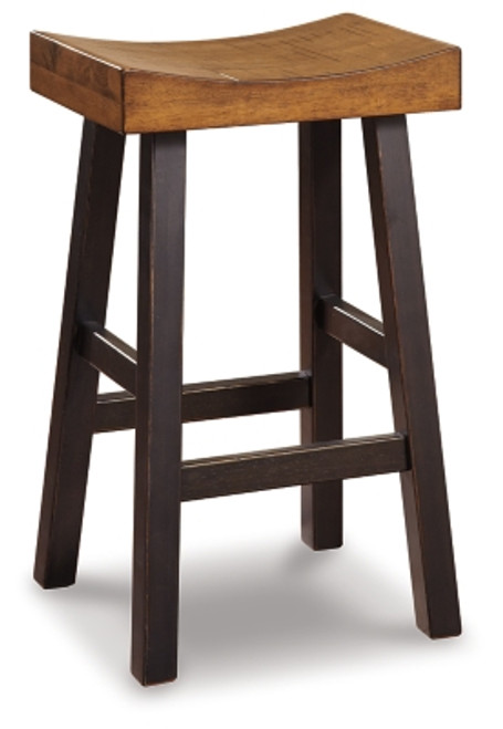 Ashley Glosco Medium Brown Dark Brown Bar Height Bar Stool (Set of 2)