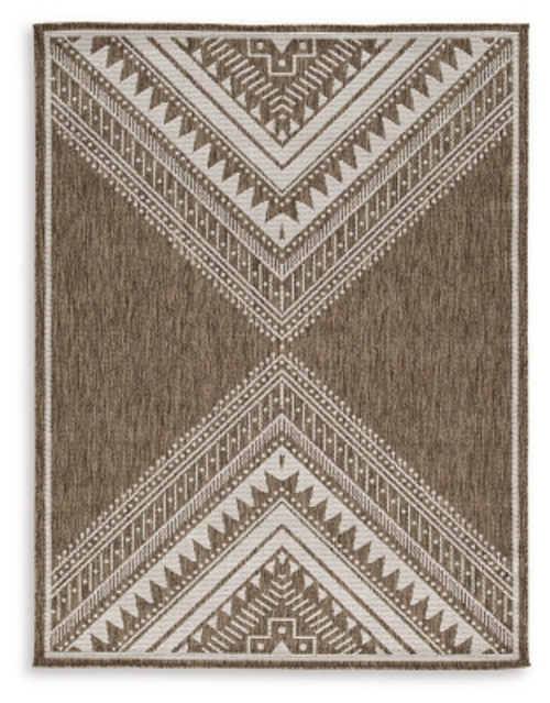 Ashley Dunsler Brown Cream 5' x 7' Rug