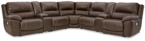 Ashley Dunleith Chocolate 7-Piece Power Reclining Sectional