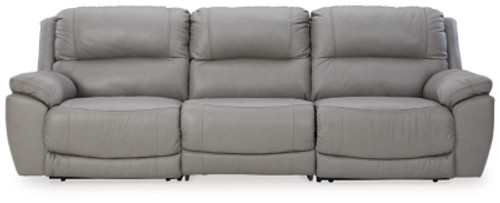 Ashley Dunleith Gray 3-Piece Power Reclining Sectional with LAF Recliner / RAF Recliner