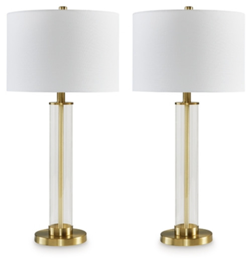 Ashley Orenman Clear Brass Finish Table Lamp (Set of 2)