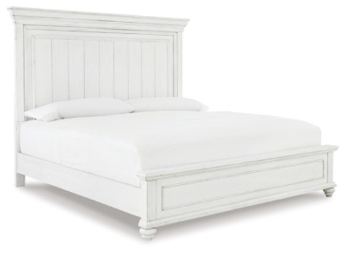 Benchcraft Kanwyn Whitewash Queen Upholstered Panel Bed