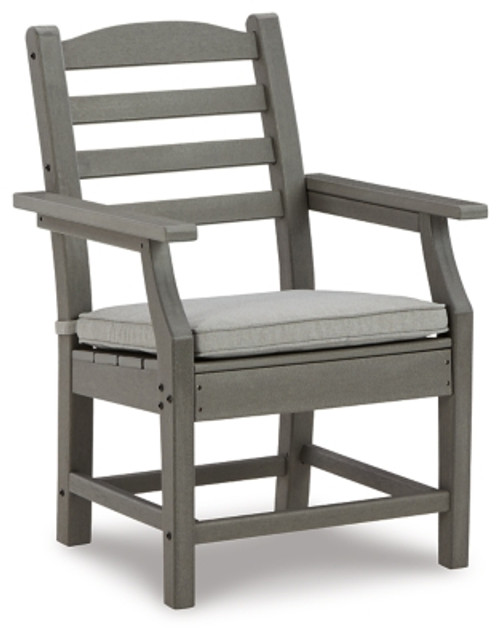 Ashley Visola Gray Arm Chair with Cushion (Set of 2)
