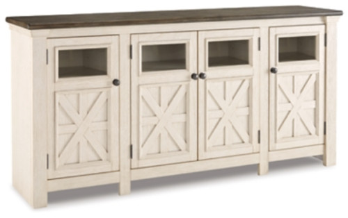 Ashley Bolanburg White Weathered Gray 74" TV Stand