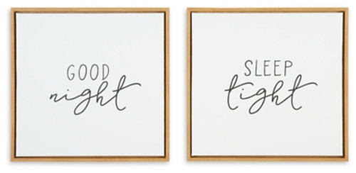 Ashley Olymiana White Black Wall Art (Set of 2)