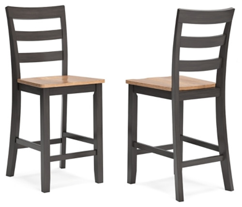Ashley Gesthaven Natural Blue Counter Height Barstool (Set of 2)