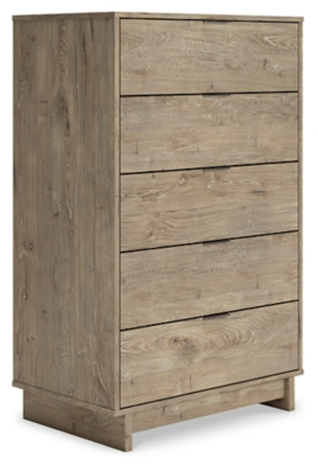 Ashley Oliah Natural 5 Drawer Chest