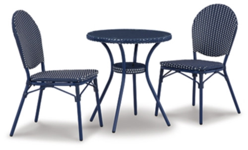 Ashley Odyssey Blue Blue Outdoor Table and Chairs (Set of 3)