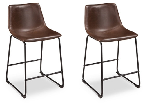 Ashley Centiar Brown Counter Height Bar Stool (Set of 2)