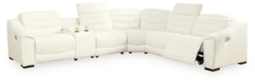 Ashley Next-Gen Gaucho Chalk 6-Piece Power Reclining Sectional with LAF Recliner / RAF Recliner